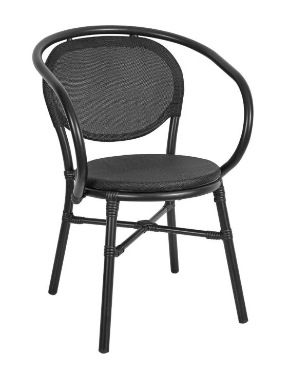 Lyon Black Arm Chair